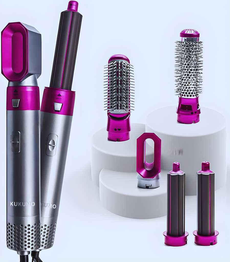 5-in-1 Multifunctional Hair Dryer &amp; Styling Tool – Detachable Hot Air Comb with Negative Ion Technology
