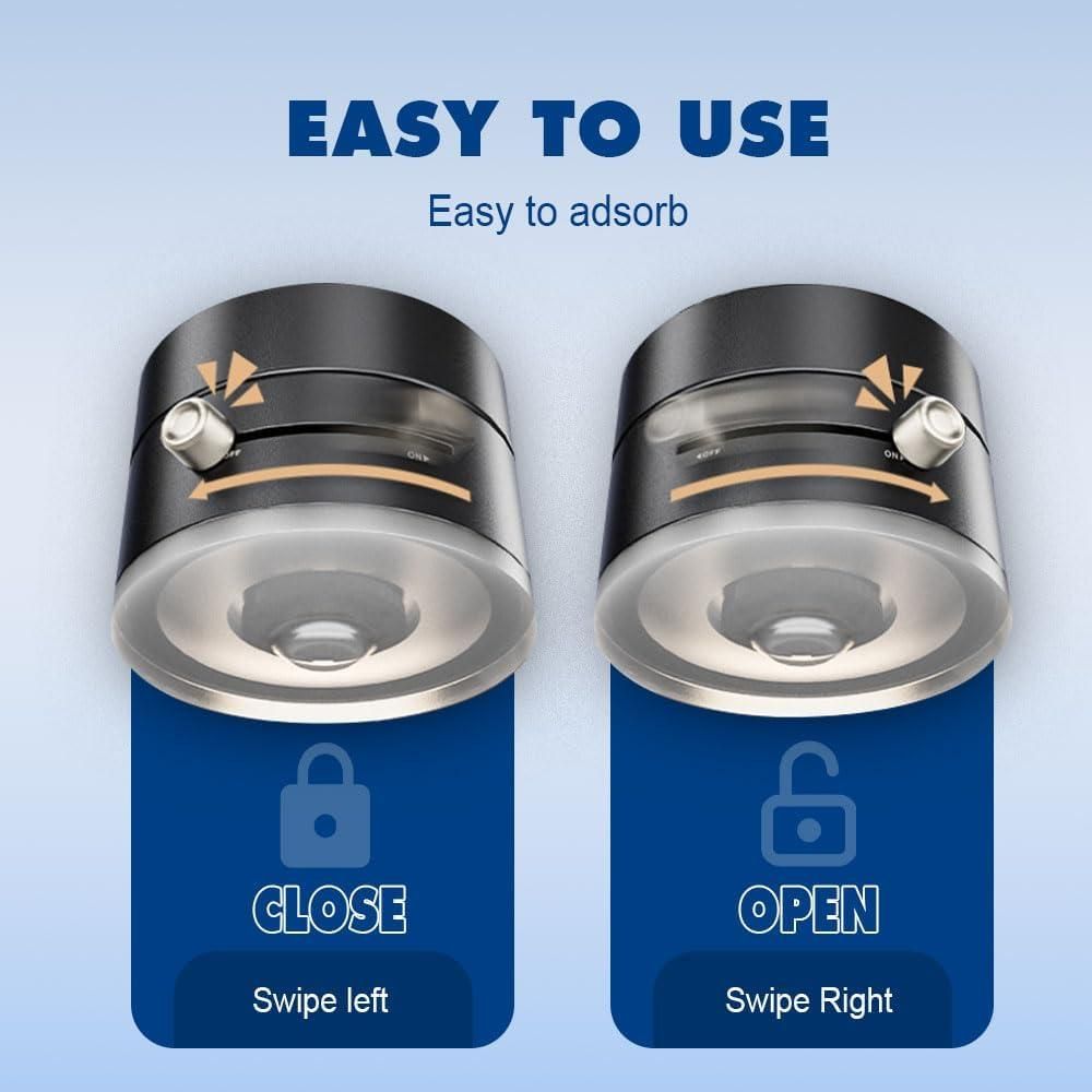 Vacuum Magnetic Suction Phone Holder – 360° Rotating, Strong Grip, Portable & Universal