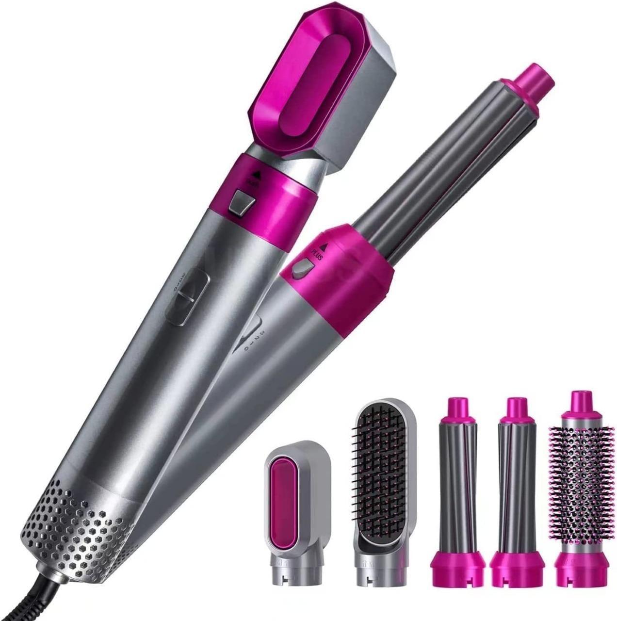 5-in-1 Multifunctional Hair Dryer &amp; Styling Tool – Detachable Hot Air Comb with Negative Ion Technology
